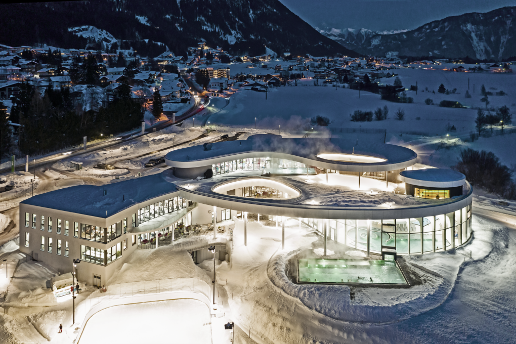 Atoll Achensee bei-Nacht im Winter