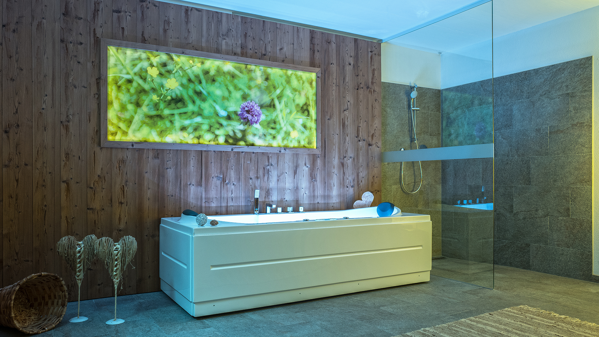 Badewanne mit Dusche