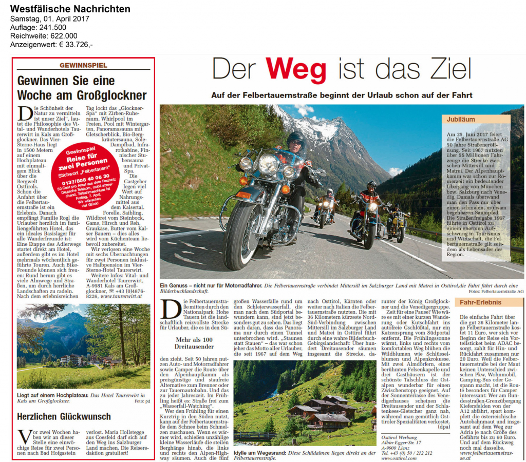 Zeitungsartikel aus den Westfälischen Nachrichten